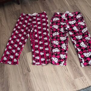 Hello Kitty Pink Fleece Pajama Bottoms - 2 Pack